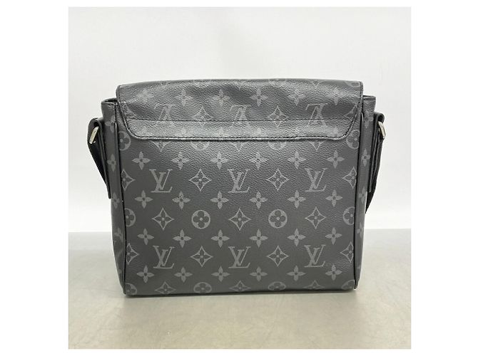 Borsa a tracolla Louis Vuitton Monogram Eclipse District PM Nero - vista 11