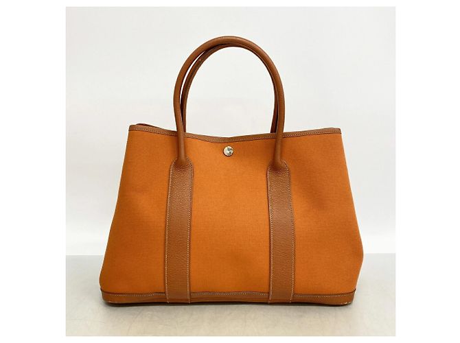 Hermès Borsa Tote Hermes Garden PM Arancione - vista 10