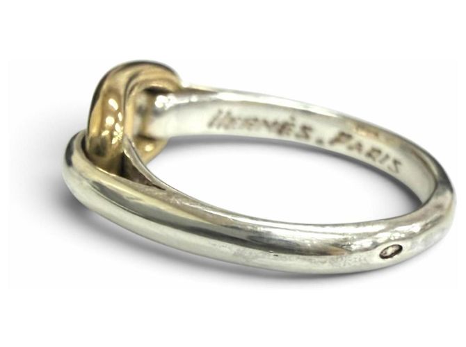 Hermès Hermes Vintage Chaine d'Ancre Ring Silvery Golden - view 3