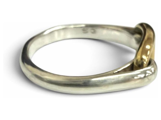 Hermès Hermes Vintage Chaine d'Ancre Ring Silvery Golden - view 4