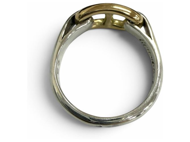 Hermès Hermes Vintage Chaine d'Ancre Ring Silvery Golden - view 5