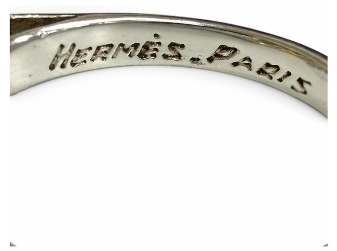 Hermès Hermes Vintage Chaine d'Ancre Ring Silvery Golden - view 6