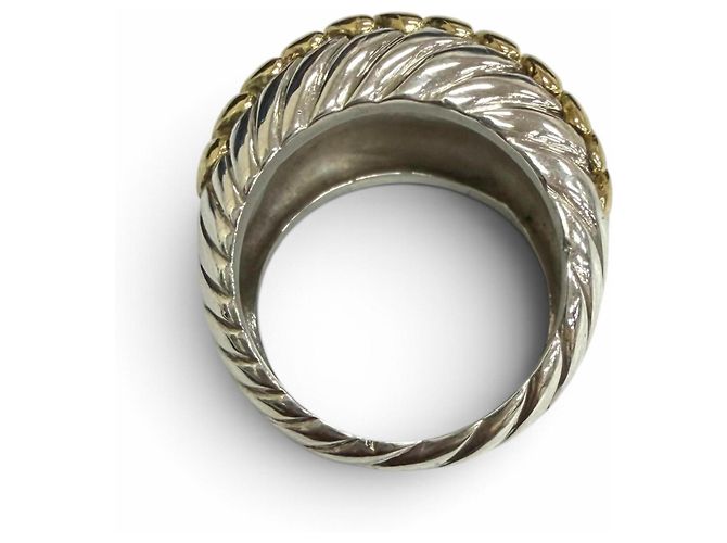 Hermès Hermes Vintage SV925 750 Ring Seilmotiv Silber Golden - Ansicht 5