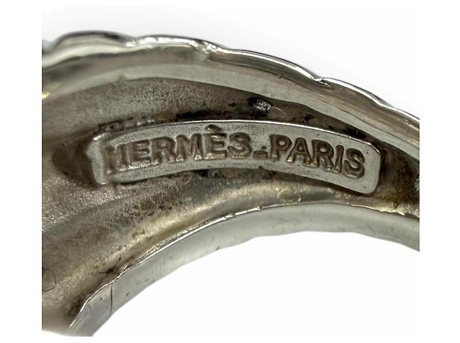 Hermès Hermes Vintage SV925 750 Ring Seilmotiv Silber Golden - Ansicht 6