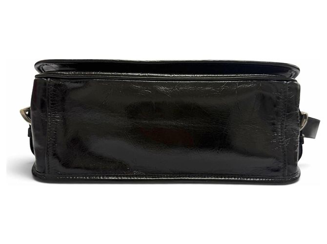Sac à épaule Prada 2VD073 en cuir Softlook avec logo triangle Noir - vue 5