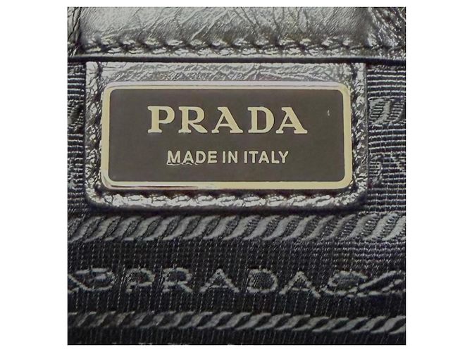 Sac à épaule Prada 2VD073 en cuir Softlook avec logo triangle Noir - vue 9