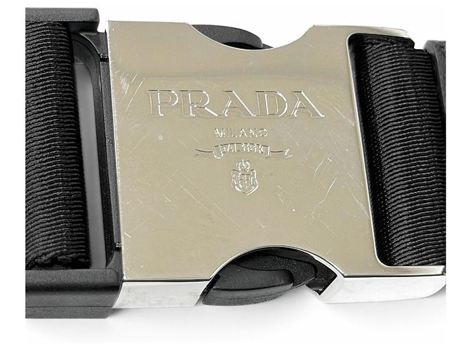Borsa cintura Prada 1BL011 con logo Triangle Nero - vista 11