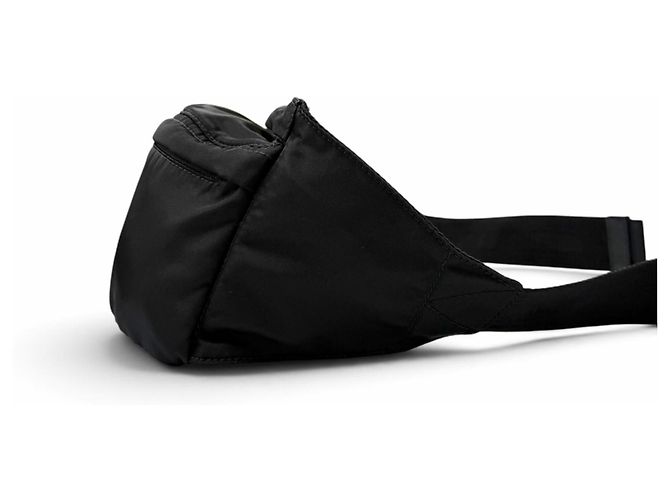 Borsa cintura Prada 1BL011 con logo Triangle Nero - vista 4