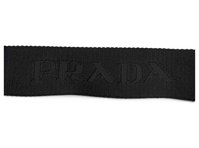 Borsa cintura Prada 1BL011 con logo Triangle Nero - vista 7