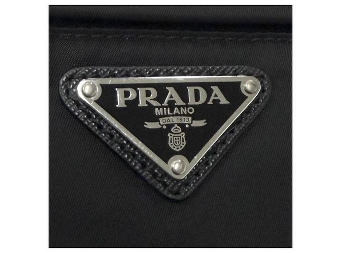 Borsa cintura Prada 1BL011 con logo Triangle Nero - vista 8