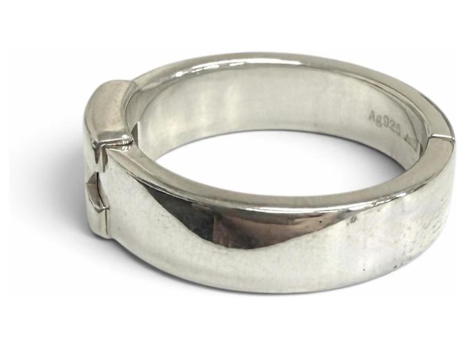 Ring Hermès Anel de faixa Hermes New Hercules AG925 H-Logo Prata - vista 3