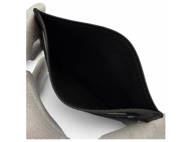 Hermès Hermes Kartenetui aus Epsom-Leder Schwarz - Ansicht 5