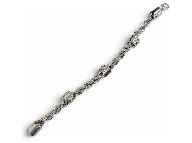 Bracciale con ciondoli argentato Louis Vuitton Argento - vista 4