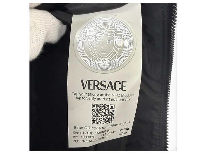 Versace Leather Medusa Greca 2-Way Shoulder Bag/Clutch Bag Black - view 10