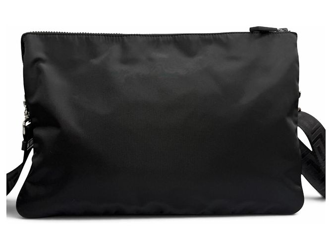 Versace Leather Medusa Greca 2-Way Shoulder Bag/Clutch Bag Black - view 3