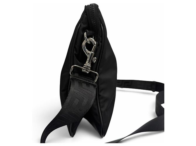 Versace Leather Medusa Greca 2-Way Shoulder Bag/Clutch Bag Black - view 4
