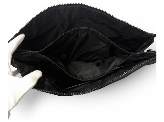 Versace Leather Medusa Greca 2-Way Shoulder Bag/Clutch Bag Black - view 6