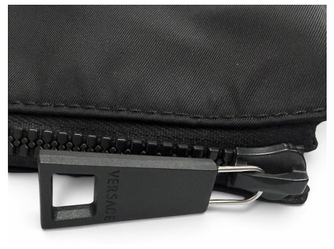 Versace Leather Medusa Greca 2-Way Shoulder Bag/Clutch Bag Black - view 8