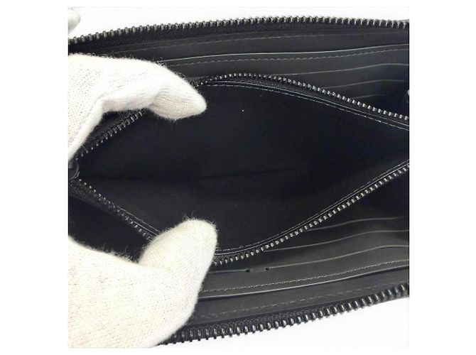 Louis Vuitton Black Monogram Shadow Langbeutel Schwarz - Ansicht 5