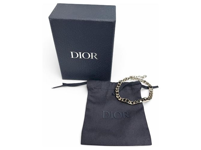 Christian Dior Bracciale a Maglie Dior Homme CD Icon Argento - vista 2
