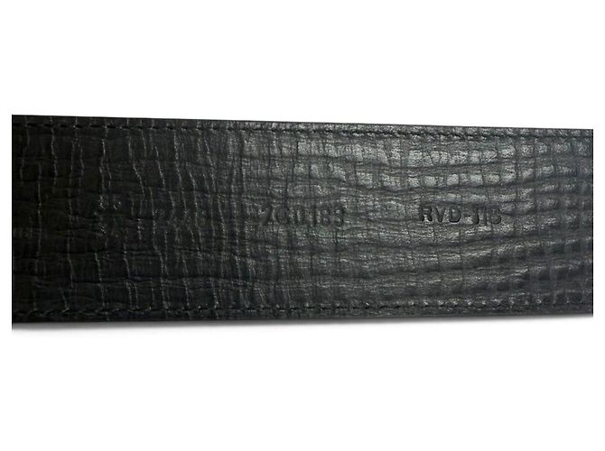 Zucca Fendi Gürtel aus schwarzem Leder mit FF-Logo-Schnalle - Ansicht 10
