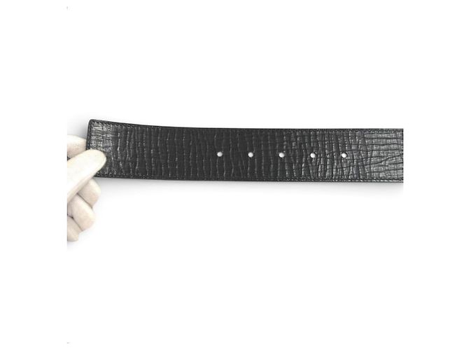 Zucca Fendi Gürtel aus schwarzem Leder mit FF-Logo-Schnalle - Ansicht 8