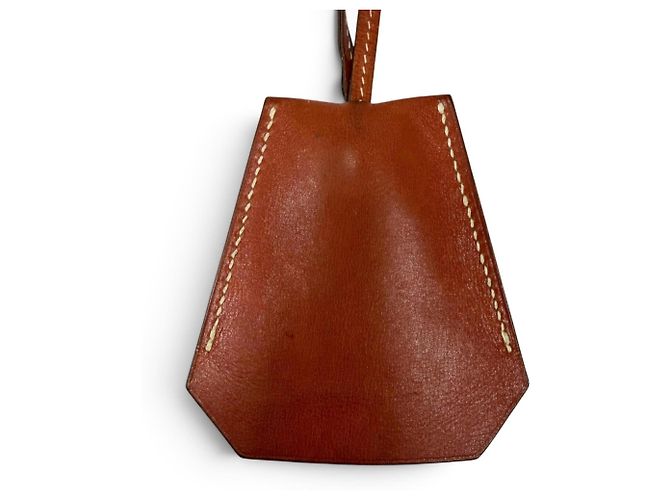 Hermès Hermes Margiela Era Clochette Schlüsselanhänger Lederhalskette Braun - Ansicht 3