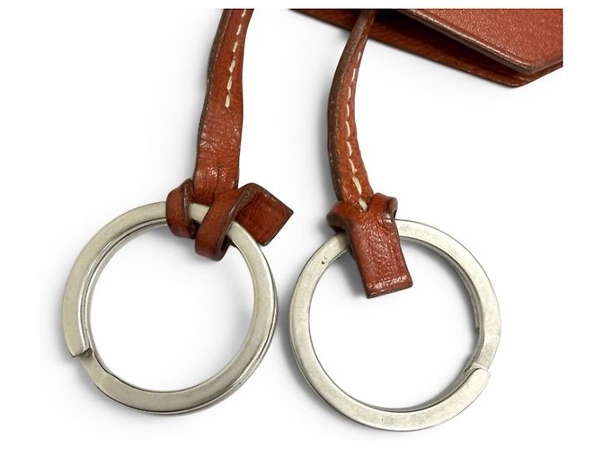 Hermès Hermes Margiela Era Clochette Schlüsselanhänger Lederhalskette Braun - Ansicht 5