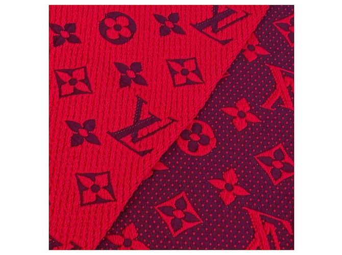Louis Vuitton Ruby Stola aus Woll-Seiden-Mischung Rot - Ansicht 4