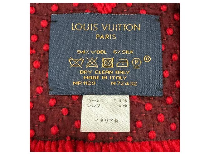 Louis Vuitton Ruby Stola aus Woll-Seiden-Mischung Rot - Ansicht 6