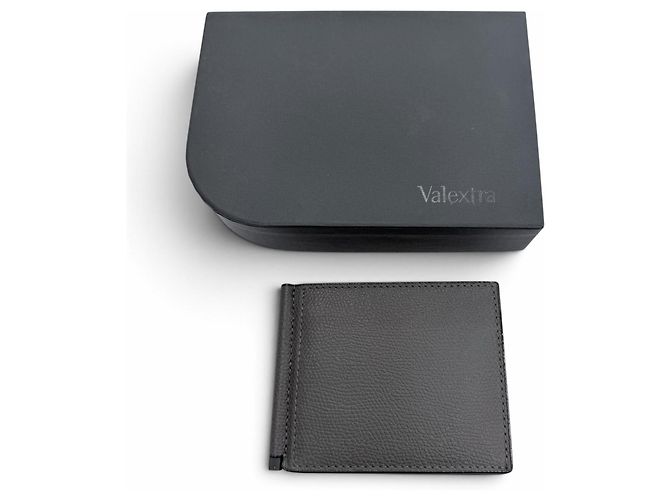 Valextra Gray Leather Money Clip Wallet Brown - view 2