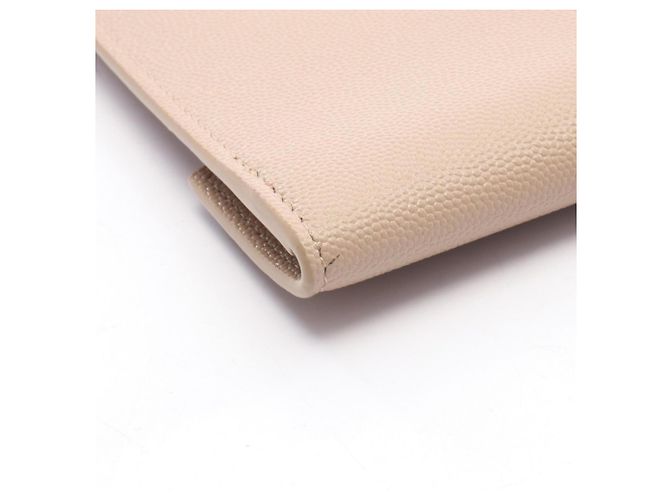 Yves Saint Laurent Beige Leather Clutch Bag - view 6