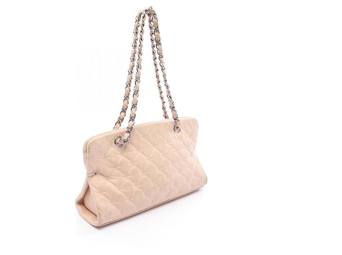 Bolsa de Ombro Chanel 2.55 Matelassé Beige - vista 2