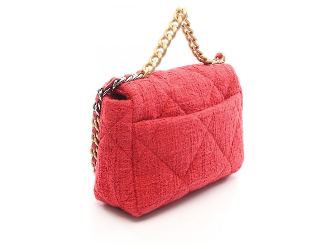 Chanel 19 Dixneuf Matelassé Two-Way Schultertasche Rot - Ansicht 2