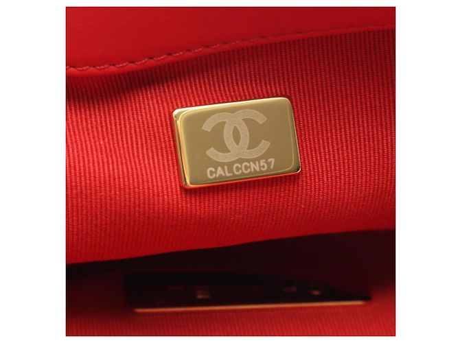 Chanel 19 Dixneuf Matelassé Two-Way Schultertasche Rot - Ansicht 5