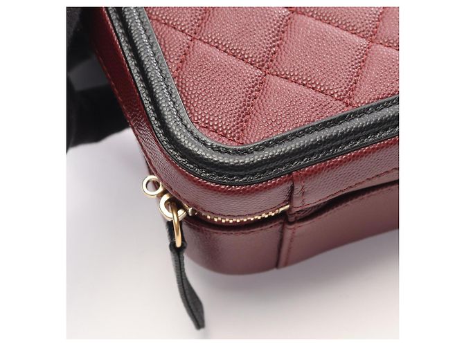 Bolsa Vanity Chanel CC Figley Preto Bordeaux - vista 6