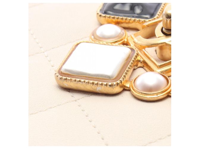 Borsa a tracolla Chanel Gripoix Matelassé con patta completa Bianco - vista 7