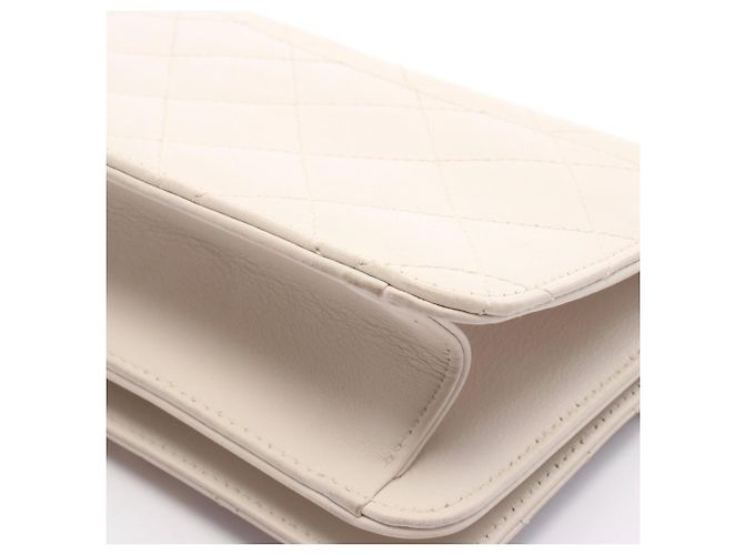 Borsa a tracolla Chanel Gripoix Matelassé con patta completa Bianco - vista 9