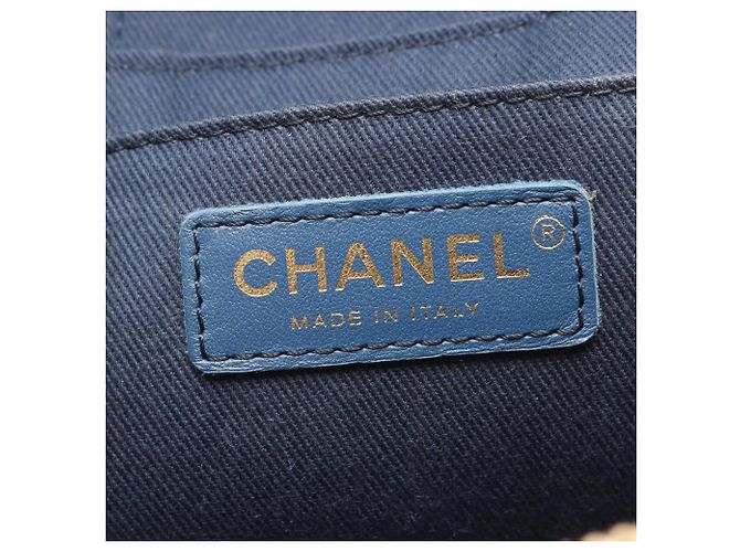 Borsa Vanity Chanel in Denim Blu navy - vista 4