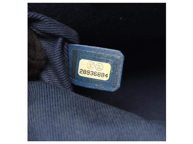 Borsa Vanity Chanel in Denim Blu navy - vista 5