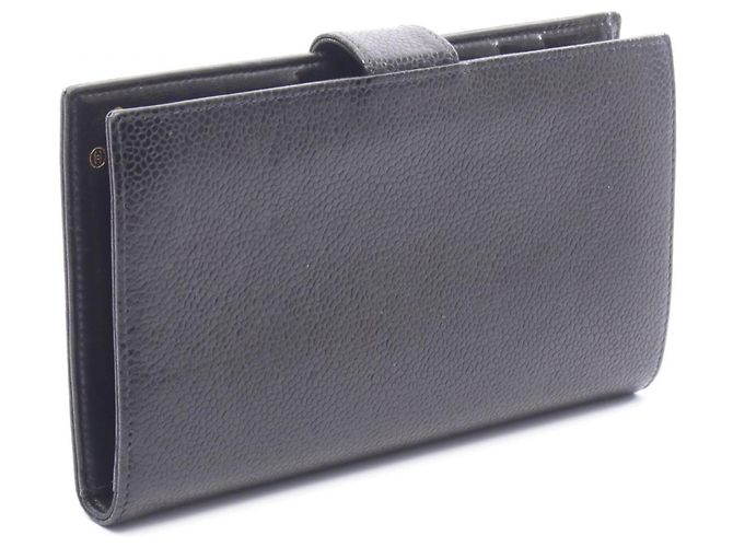 Cartera larga bi-fold Chanel Coco Mark Negro - vista 2