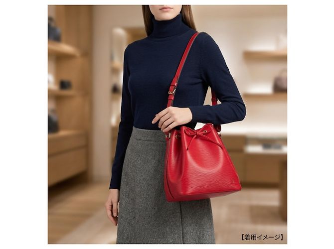 Noe Borsa a tracolla Louis Vuitton Petit Noé Epi Rosso Multicolore - vista 11