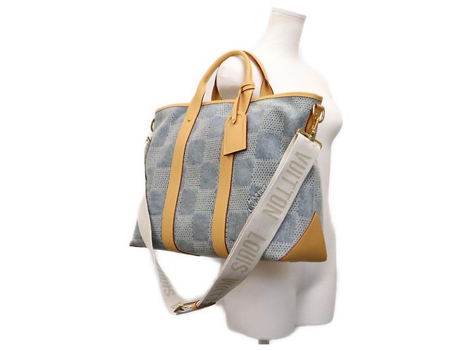 Bolso Louis Vuitton Damier Denim 3D Weekend Tote NM - vista 13