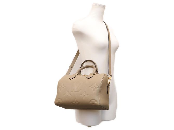 Borsa Boston Louis Vuitton Empreinte Tourtrere Speedy Bandoulière 25 Beige - vista 12