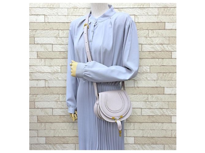 Chloé Marcie Small Saddle Bag Beige - view 2