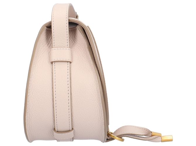 Chloé Marcie Small Saddle Bag Beige - view 4