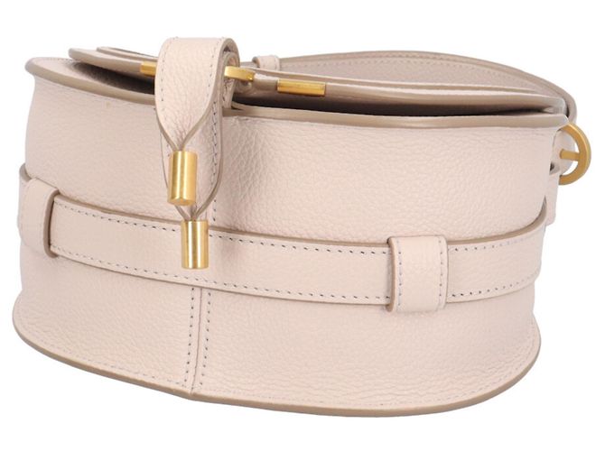Chloé Marcie Small Saddle Bag Beige - view 5