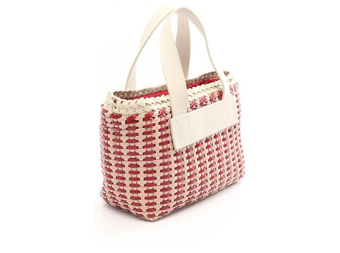 Borsa 2-Way Miu Miu Intreccio Rosa Bianco Rosso - vista 2