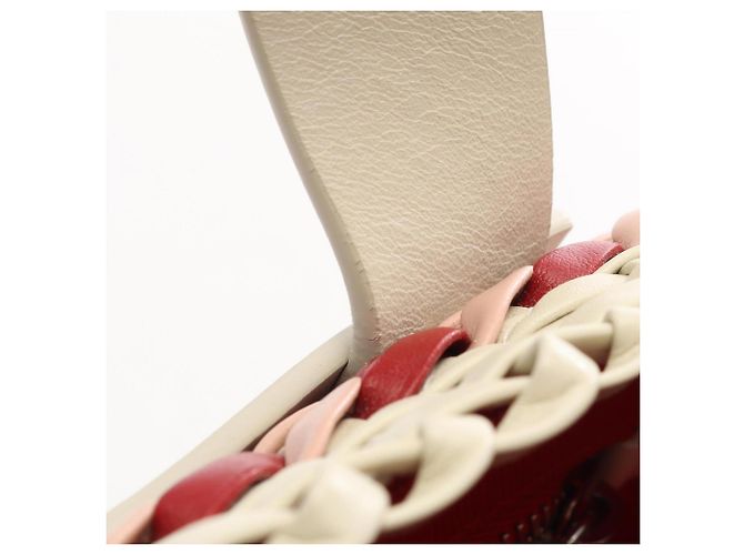 Borsa 2-Way Miu Miu Intreccio Rosa Bianco Rosso - vista 9