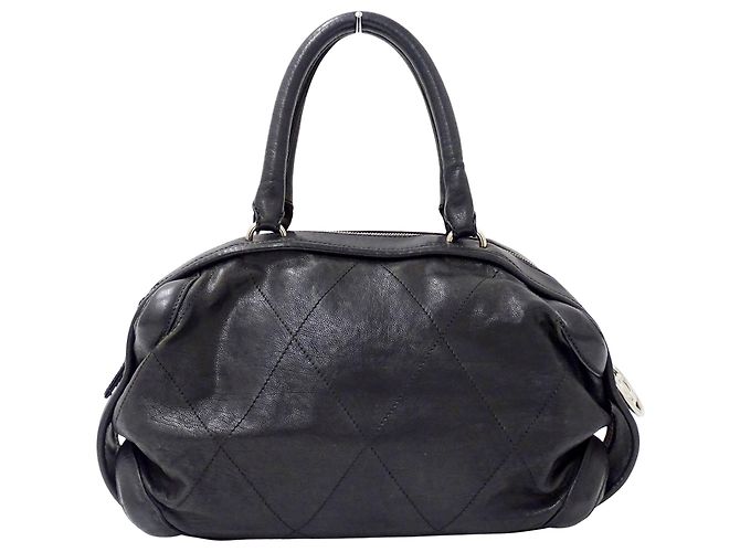Borsa a mano Chanel Wild Stitch in pelle nera Nero - vista 2